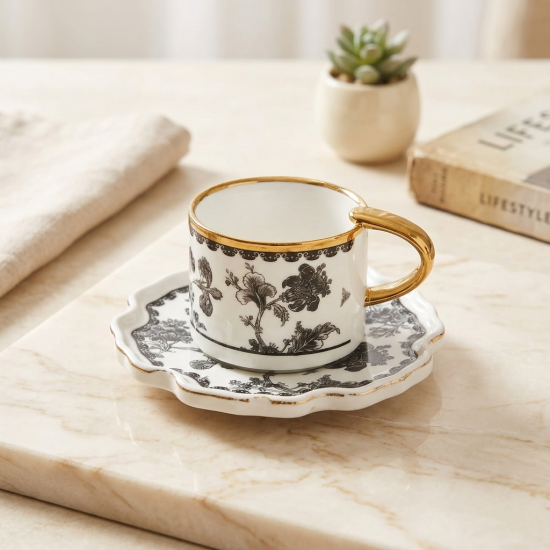 Coffee Cup and Saucer Set - 12 Pcs